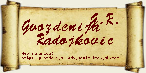 Gvozdenija Radojković vizit kartica